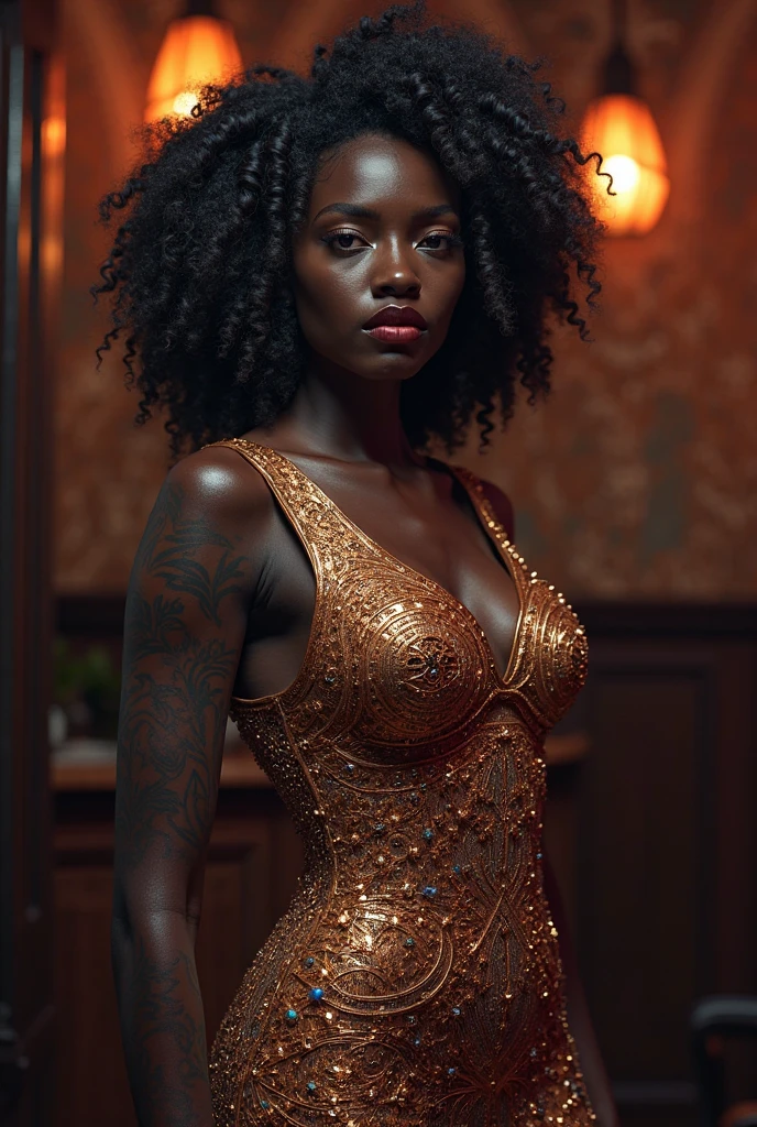 A naked black woman with blonde hair can be considered a unique and attractive combination. A pele morena geralmente complementa as mechas loiras, destacando ainda mais a beleza dos cabelos. Hair color can range from a light blond to a darker blond, and the intensity of the color can be adapted according to personal preferences. unclothedin this combination of physical characteristics can result in an exotic and rather flashy appearance. imagem e PNG