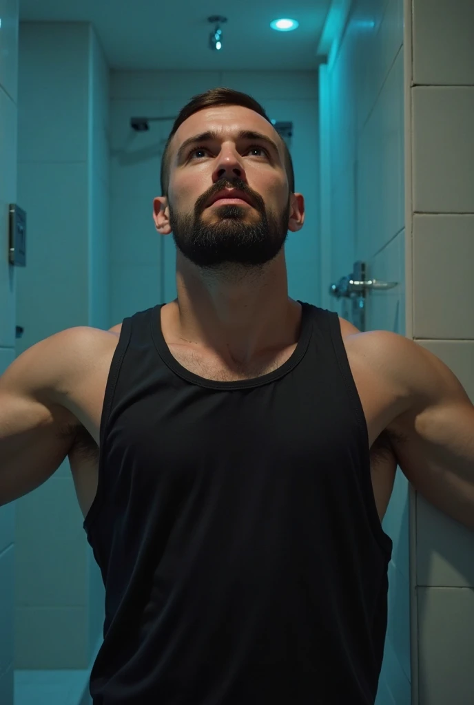 Young boys locker room showering