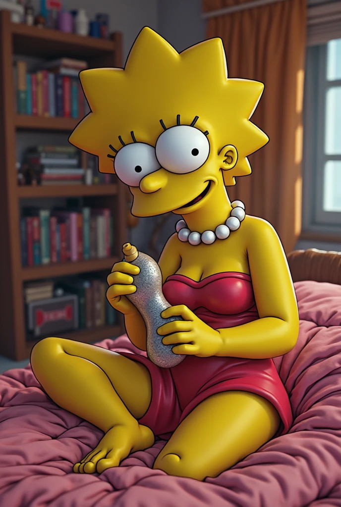 Lisa Simpson and Maggie Simpson, beautiful girl, leather skirt, teachers
