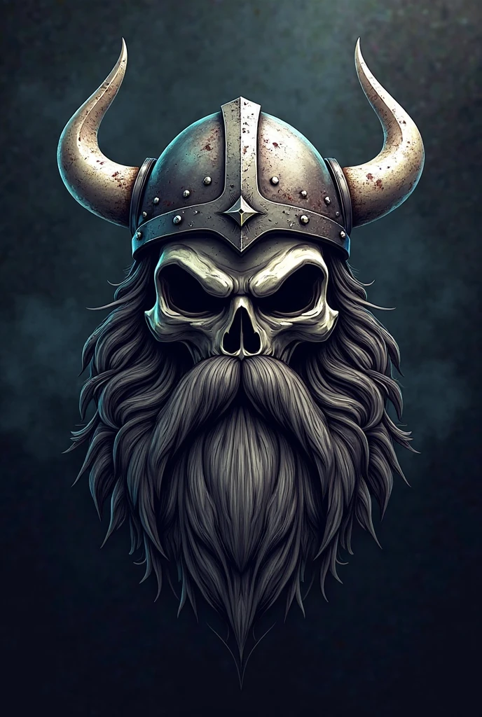 Create logo skull Viking   geometric  1D minimal