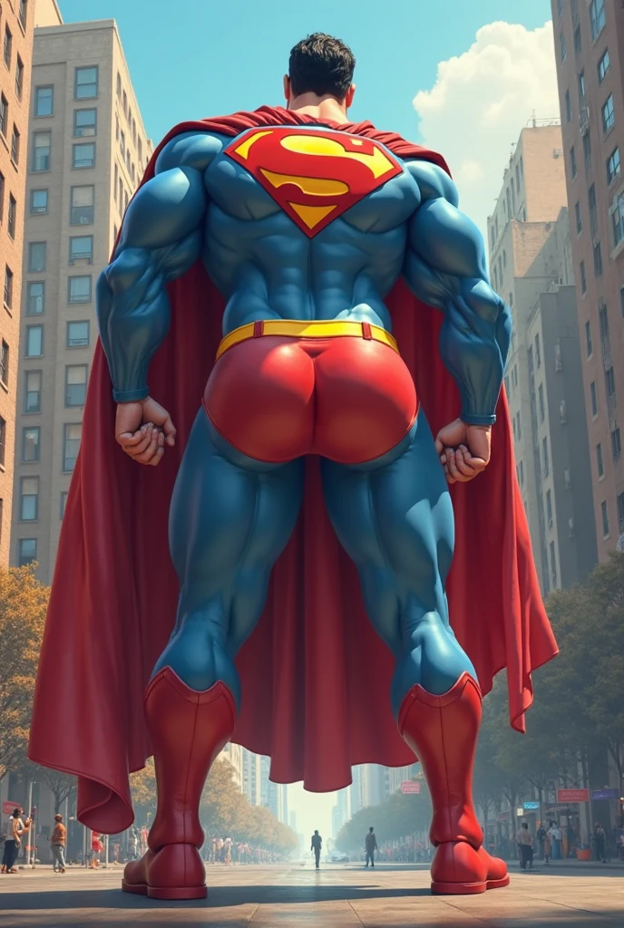 Superman dos quadrinhos, musculoso, peludo, pelado, hard penis, large and thick penis, arte de melhor qualidade.