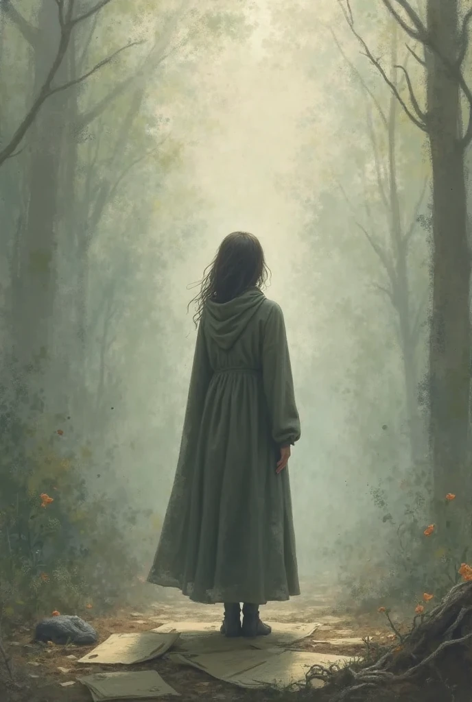 "(((Pre-Raphaelite painting of a wounded warrior groaning in pain in a pine forest)))" paisagem celta, Estilo medieval