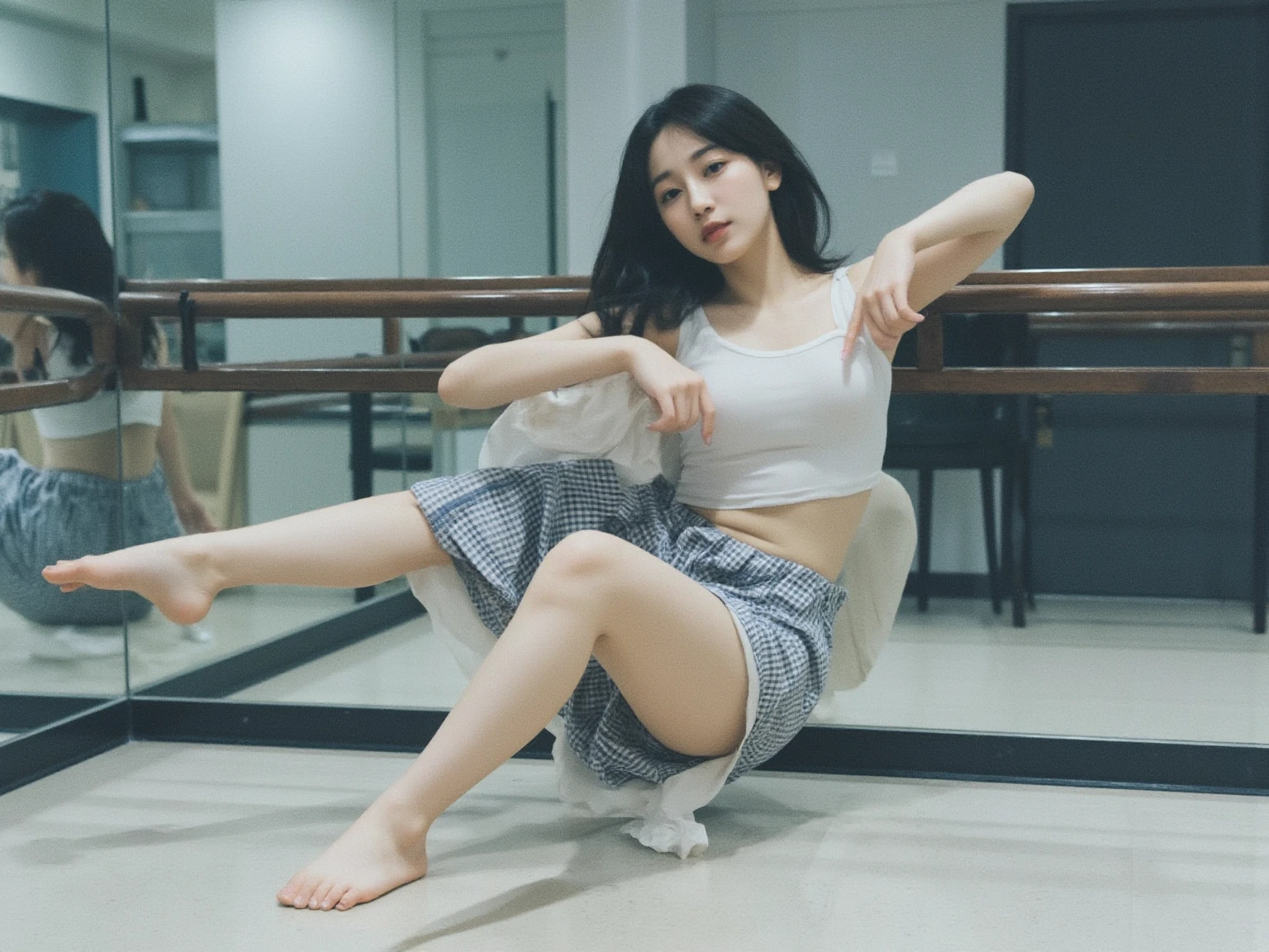 ((best quality)), ((masterpiece)), (detailed), 1 Girl, 270 degree splits