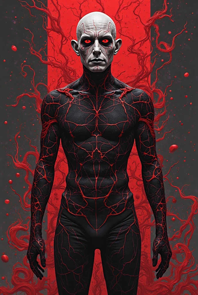 a cybermutant flesh mutant made of pulsating flesh and biomechanical limbs, hyper mutant girl, fusion of flesh and machine, quivering tumors, fleshy growths, mutagenic, cybernetic hoses, wires, anime style, 2d, fighting game style masterpiece, best quality, ultra realistic, 32k, RAW photo, detail skin, 8k uhd, dslr, high quality, film grain,\nShort and messy hair, dynamic, vibrant, action-packed, detailed character design, reminiscent of fighting video games, black bloody veins growing and intertwining out of the darkness, oozing thick neon rainbow blood, veins growing and pumping blood, vascular networks growing, connecting, expanding, red veins everywhere, zdzislaw beksinski, (vibrant colors:1.1), (Infrared:1.2), Rust, Hypercube, ultra detailed, intricate, oil on canvas, ((dry brush, ultra sharp)), (surrealism:1.1), (disturbing:1.1), beksinski style painting, sparks, lens flare, rim lighting, backlighting, RTX, Post Processing, satanic cross, man body, muscular, venom costume, (japanese portal), death shadow nightmare ethereal beast, floating into the abyssal heights, nebula, cinematic, dreaming, Film light, bathing in light, very sharp focus, Hyper detailed, Hyper realistic, masterpiece, spiritual, surreal, atmospheric, maroon cream bronze, High resolution, Vibrant, High contrast, dark angle, 8k, HDR, 500px, dystopian