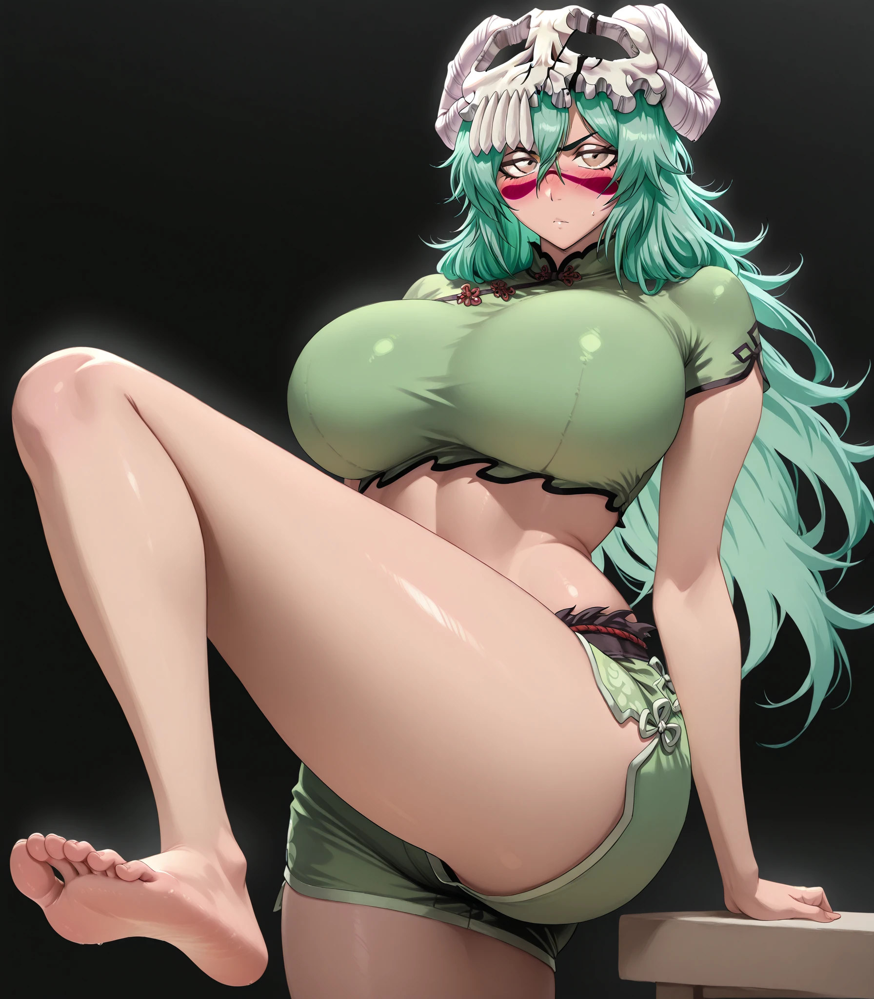 (masterpiece, best)), (1girl), (mature woman), Green hair, open-chest seduction, flared, (kemonomimi lady), bangs, medium breasts, glasses lady, (full), slim, smile, [wide hips], standing, 8K picture quality, sexy seduction, (open-chest) (Sharp focus: 1.5), (sharp focus:1.2), (beautiful face:1.1), (eye makeup:1.2), (tight body:1.2), (flowery dress:1.2) (the beach:1.2). (morning sun lighting:1.2), ((Masterpiece)), (highest quality))), (Character design sheet, national costume, same character, front, side, back), (simple background, white background: 1.3) ( Masterpiece:1.2), (Best Quality:1.3) (best quality:1.1) realistic:1.37 long, flowing:1.1 luscious, plump:1.1 sparkling sequins:1.1 subtle, Indigo:0.9 soft, warm:1.1 best quality,4k,8k,highres,masterpiece:1.2, realistic,photorealistic,photo-realistic:1.37, ultra-detailed:1.1 busty animal ears, beautiful, detailed ears:1.1 best quality, 4k, highres, masterpiece:1.2 detailed, piercing eyes:1.1 4k, 8k, highres, masterpiece:1.2 very three-dimensional: 1.2 (8k, best quality, masterpiece:1.2 ((masterpiece, best))