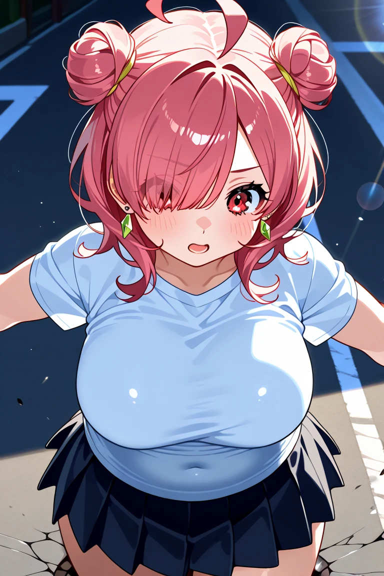 anime style,(bouncing breasts,unaligned breasts),((Motion-blur)),Tired face, shirt transparent with sweat,
running,huge breasts,