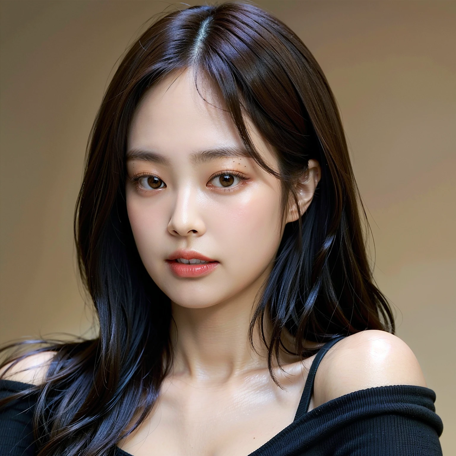 (masterpiece), (highest quality), (realistic), attractive daughter, beautiful portrait, transparent eyes, beautiful eyes, beautiful nose, beautiful mouth, pretty lips, fine-grained skin, portrait shooting, long hair, elegant long face, beautiful woman with perfect figure: 1.4,