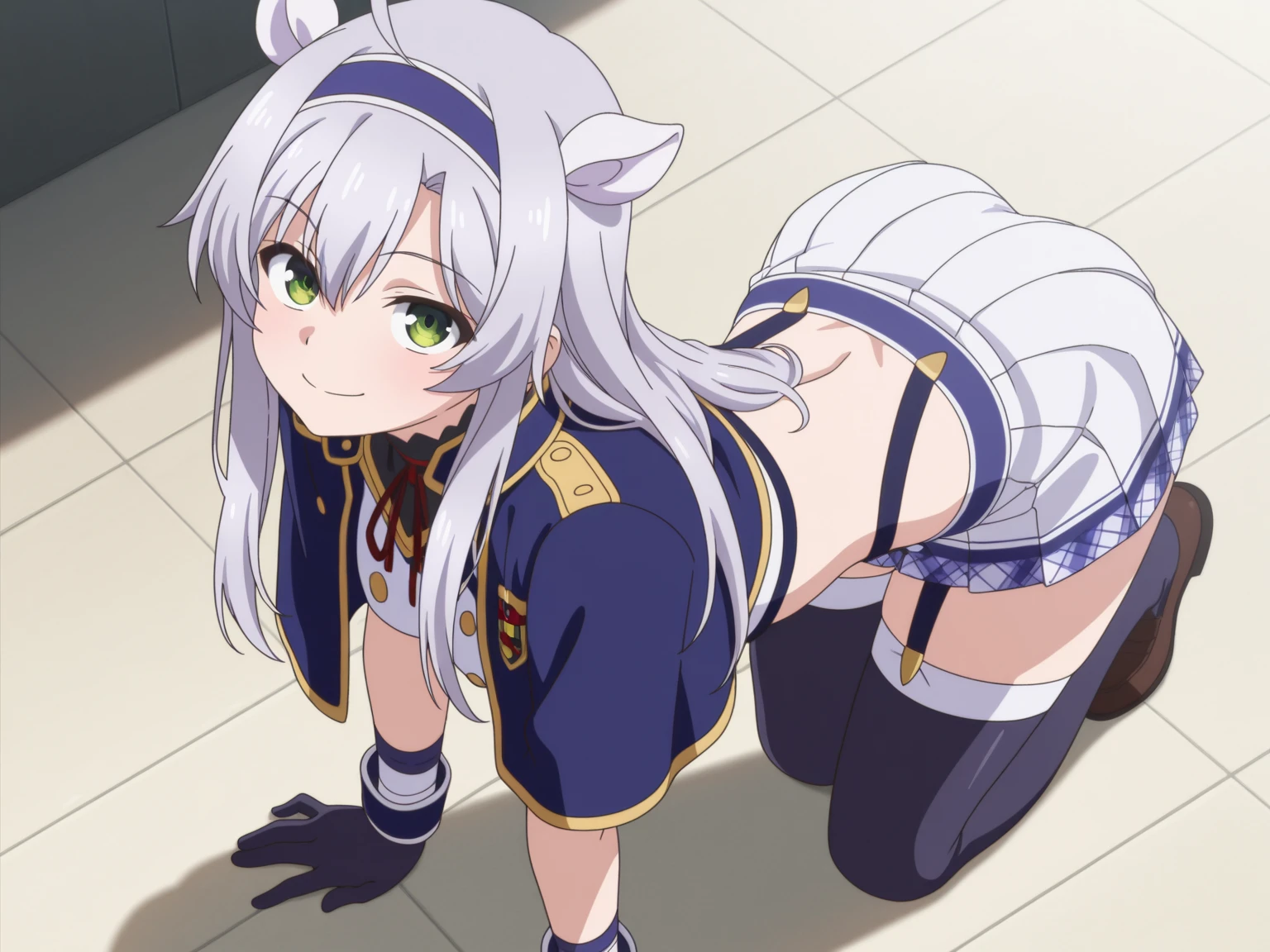 {{Full-body shot}} {{Artist: sincos}} 1girl, ghislaine /"Mushoku Tensei"\, Lewd look, showing her butt