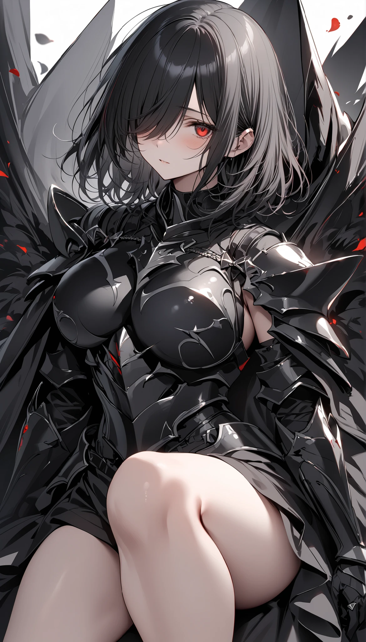 Woman body defined thick thighs cybernetic body parts, short underwear,masterpiece, best quality, (extremely detailed CG unity 8k wallpaper), (best quality), (best illustration), (best shadow), absurdres, realistic lighting, (Abyss), beautiful detailed glow