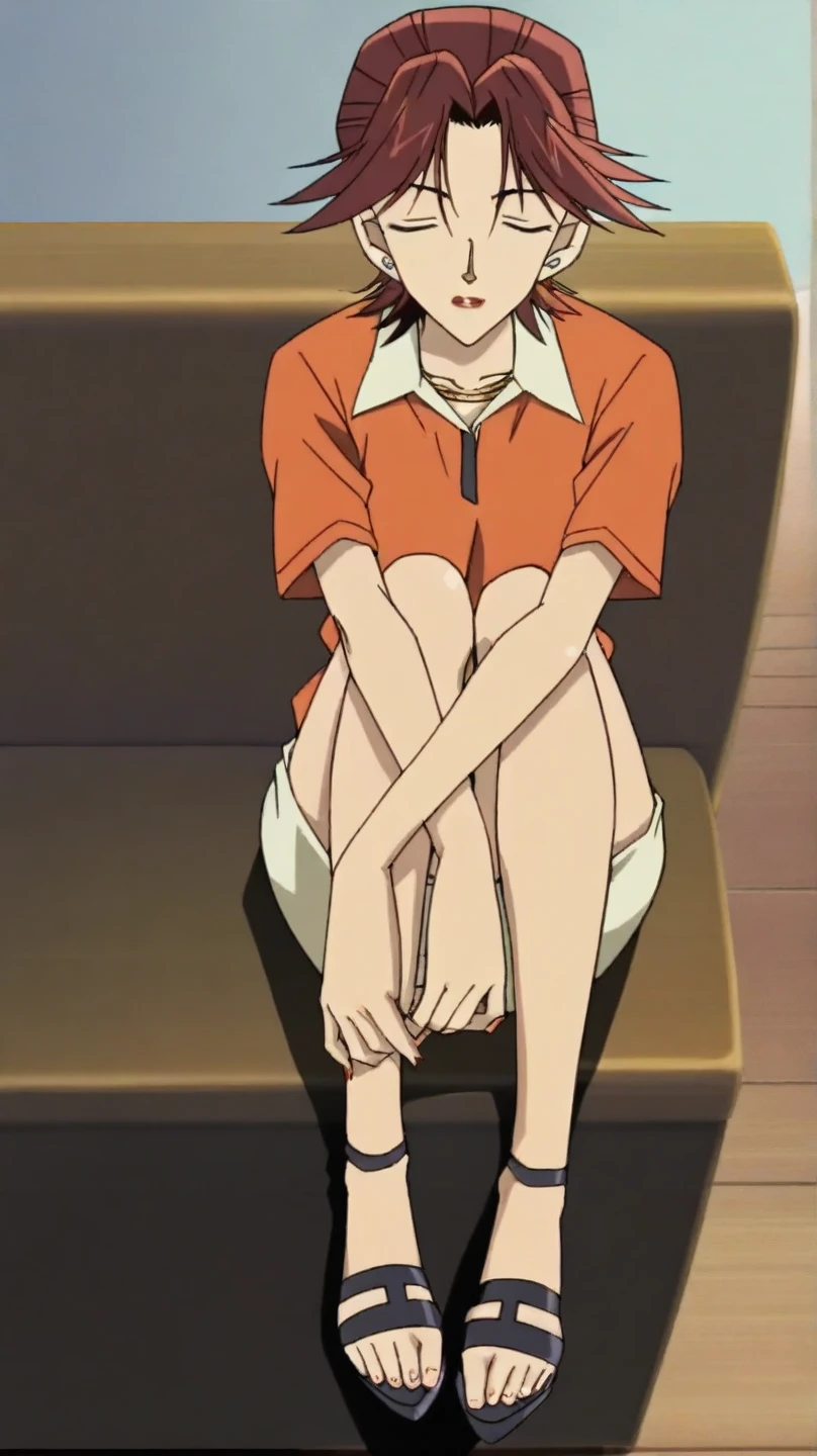 jadechan, short black hair, brown eyes, looking at viewer, shy, masterpiece, full length, locker room at school, flat torso, slim body, cute, open mouth, shiny lips, excited face, , lying on a bench, LYING ON YOUR BACK, wet body, wet hair