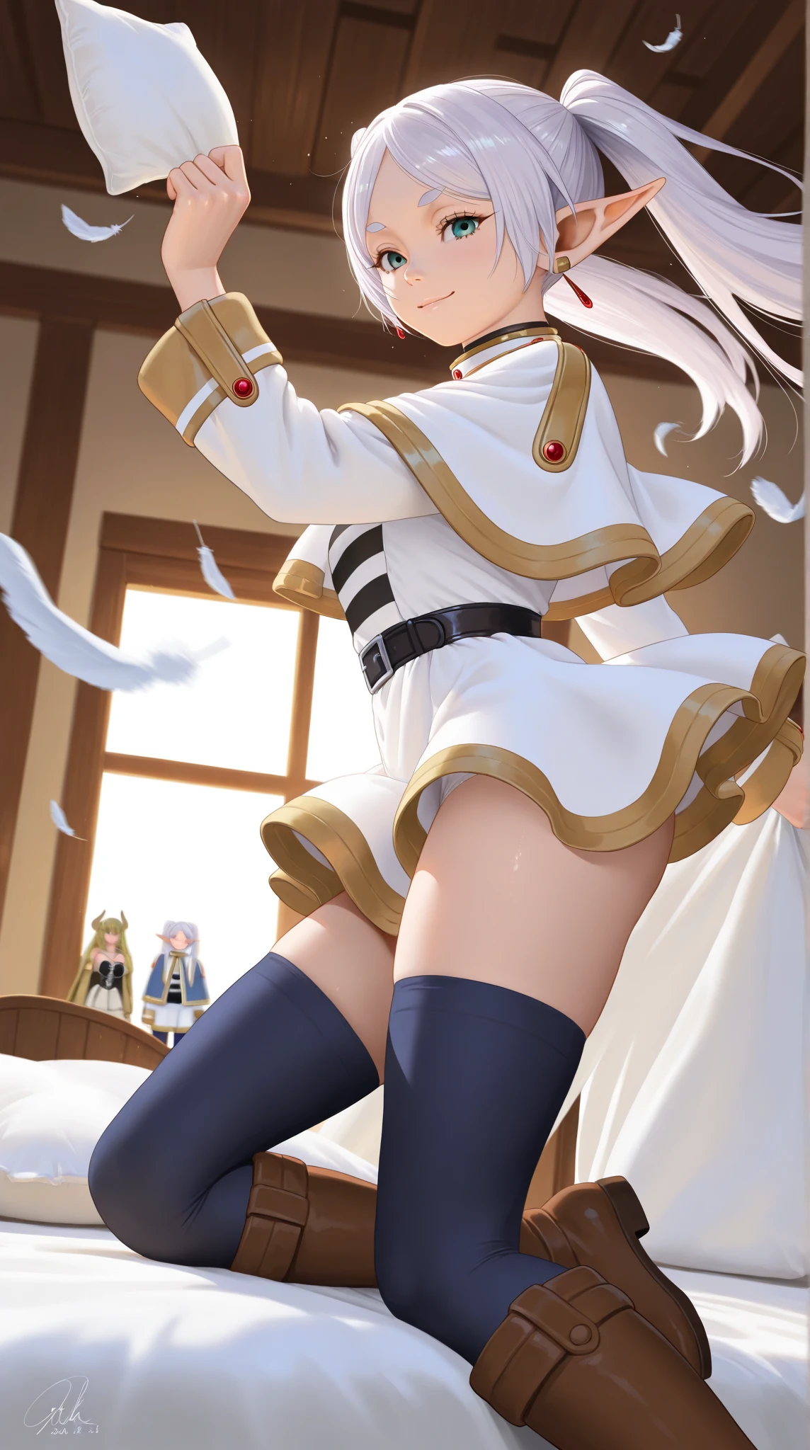 NSFW:1.6,Sex,(((One boy,One girl,Sex,return,vagina))),One boy in,short hair,Double good,Blunt bangs,hair ornaments,Brown eyes,ribbon,Completely naked,Purple gloves,Fingerless gloves,boots,KNEE boots, ,Looking at the audience ,masterpiece ,8k unity wallpaper,Anime key visual,Highest quality, High resolution, unity 8k wallpaper, (shape:0.8), Highly detailed face,Highly detailed eyes,Glowing Eyes , Shiny skin,Fine skin,White skin,dense skin,Detailed Hair,Very elaborate legs,Perfect lighting, Detailed CG, (Perfect hands, Perfect Anatomy),High resolution,Anime key visual,Kyoto Animation,(Detailed wear ),Thin limbs, Delicate curves, Graceful Hands, Small feet,shape:0.8, ,