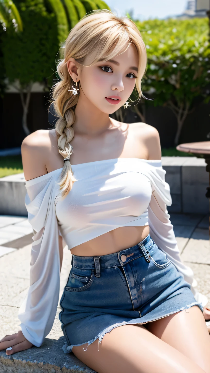Beautiful woman with perfect figure:1.4,Desert Background,Desert Background,Ultra-high resolution,Seductive laughter,wear glasses,(lifelike:1.4),Layered Hairstyle,White皮肤,Super short pleated skirt,whole body,Very delicate face and skin texture,Double eyelids,Skin Whitening,Long hair,White hair,White,