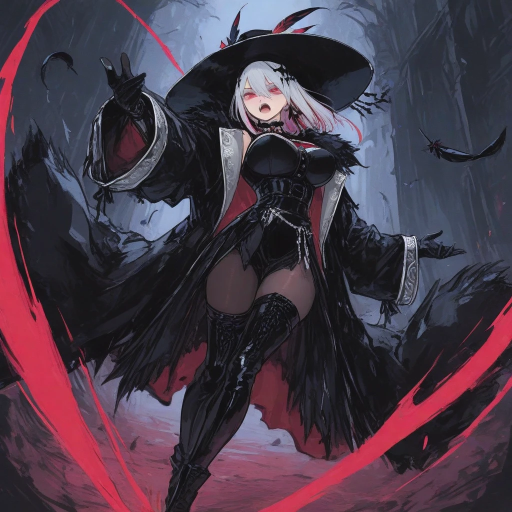 1girl,neon pink hair, eon pink eyes, plague doctor, necromancer, nice clothes, (high resolution, high detail, best quality) , medium breasts, calm, magic wand