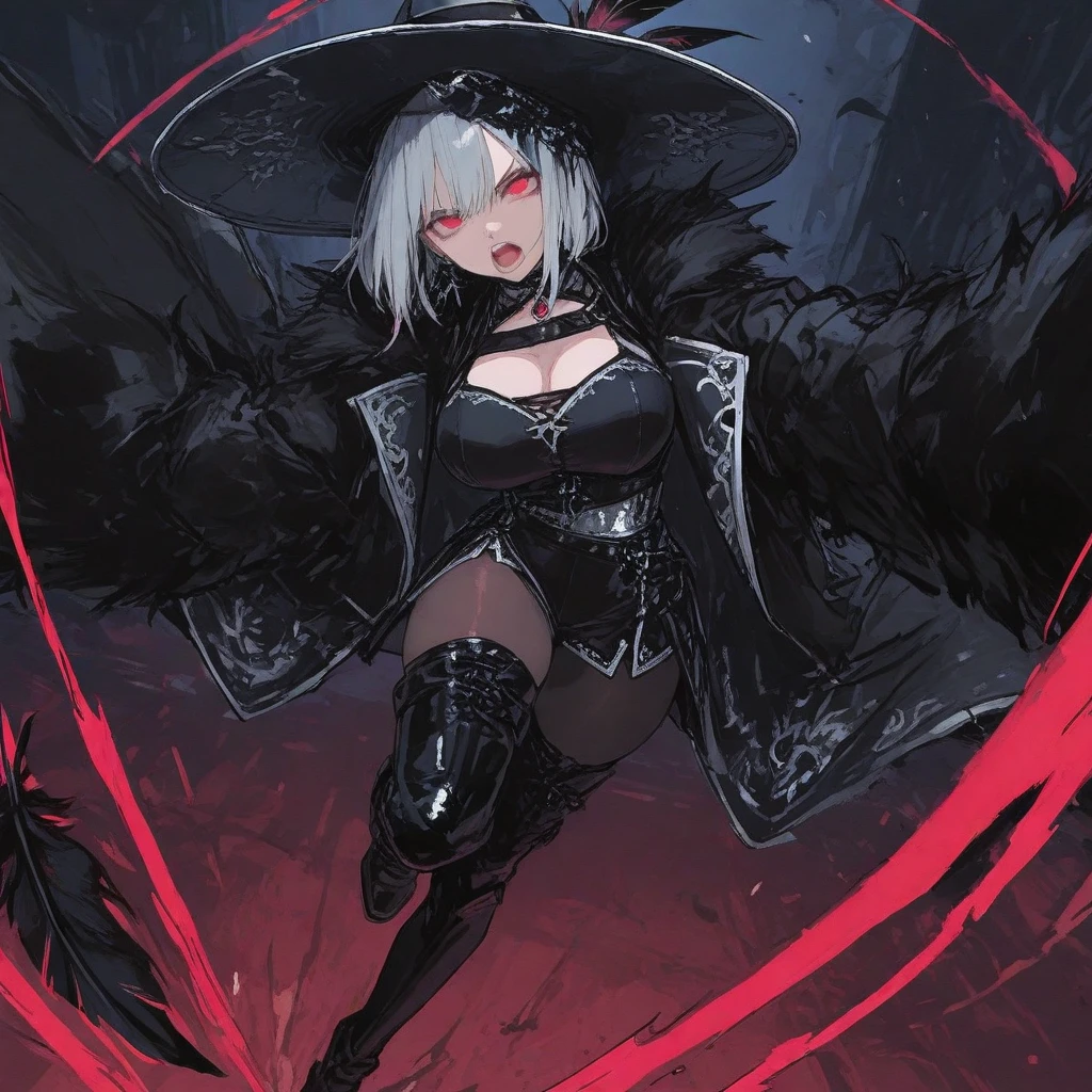 Halloween:1.5,Black Wolf,Under the red moonlight,Big Red Moon,White hair:1.3,(masterpiece、top-quality、top-quality、Beautifully Aesthetic:1.2)、(((Dark Halloween Mon Beauty)))、Cool pose、ighly detailed、colourfull、highestdetailed, Anatomically correct, nffsw, high details, Textured skin, 8K,perfect hand,perfect arms,Bloody tears