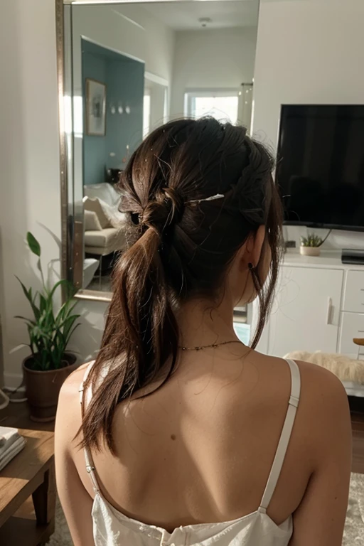 a girl hair from the back
