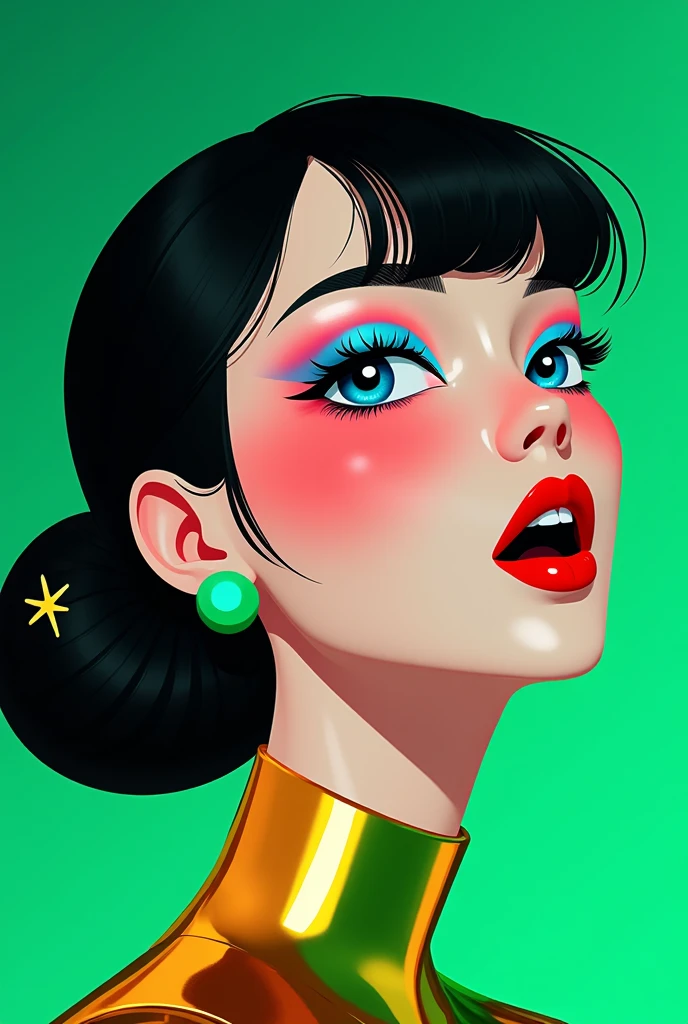 Photo of Ukrainian woman. Fits the face. 25 years old, sharp chin, raw photo, masterpiece, highly detailed photo, DSLR, photorealistic 3.9, ultra high resolution, top quality, pink lips, perfect makeup, big, bright green eyes, white