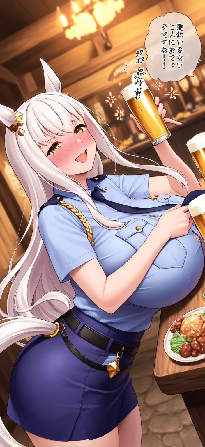young woman, Gopnyk, sports suit, cap, curvy body shape, Long white hair, beer, sits on cards, Saint Petersburg