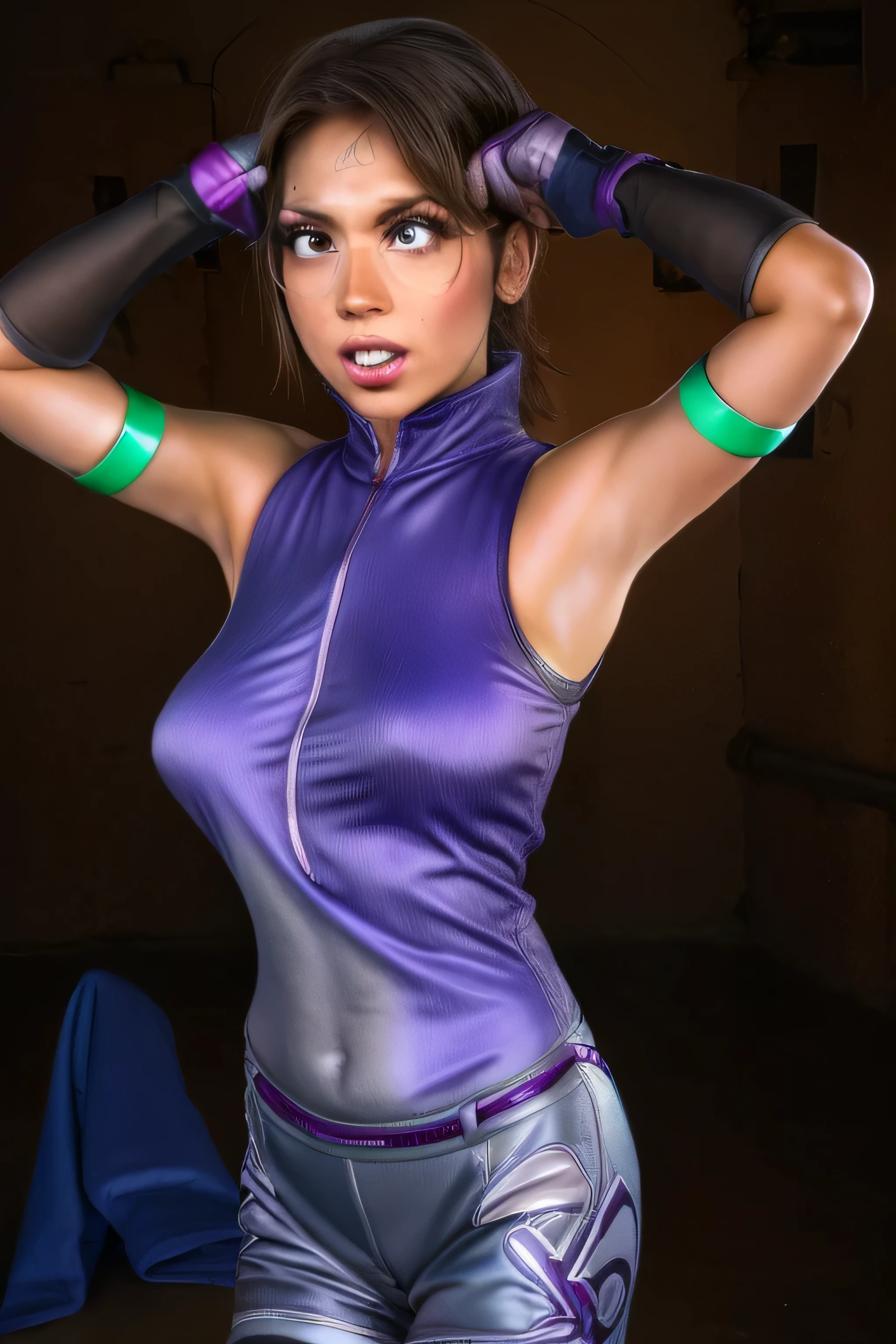 tied up April O'Neil, anal rape, cum on awesome breasts, ruined makeup, ninja turtles