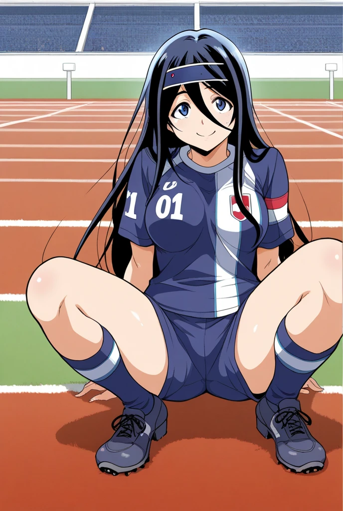 masterpiece, ultra quality, ultra sharp, ultra detailed, 1girl, solo, (((good anatomy))), haduki kurumi, (tattered torn dripping wet white gym shirt), navy gym pants, animal ears, randoseru, name tag, Japanese anime pose, laugh, BurumaShorts, Buruma, Gym Uniform, (((sitting, squatting, spread_legs, legspread, split_legs, spreading legs)), (randoseru backpack:1.4), (smug smile), buruma, blue buruma, black buruma, (cameltoe), (tattered torn short sleeve white gym uniform with colored hem), (tiny nipples), (white long loose socks), strong lighting, legspread, bukkake, cum on clothes, cum on legs, cum on buruma, cum on bloomers, (spreading pussy by hands)