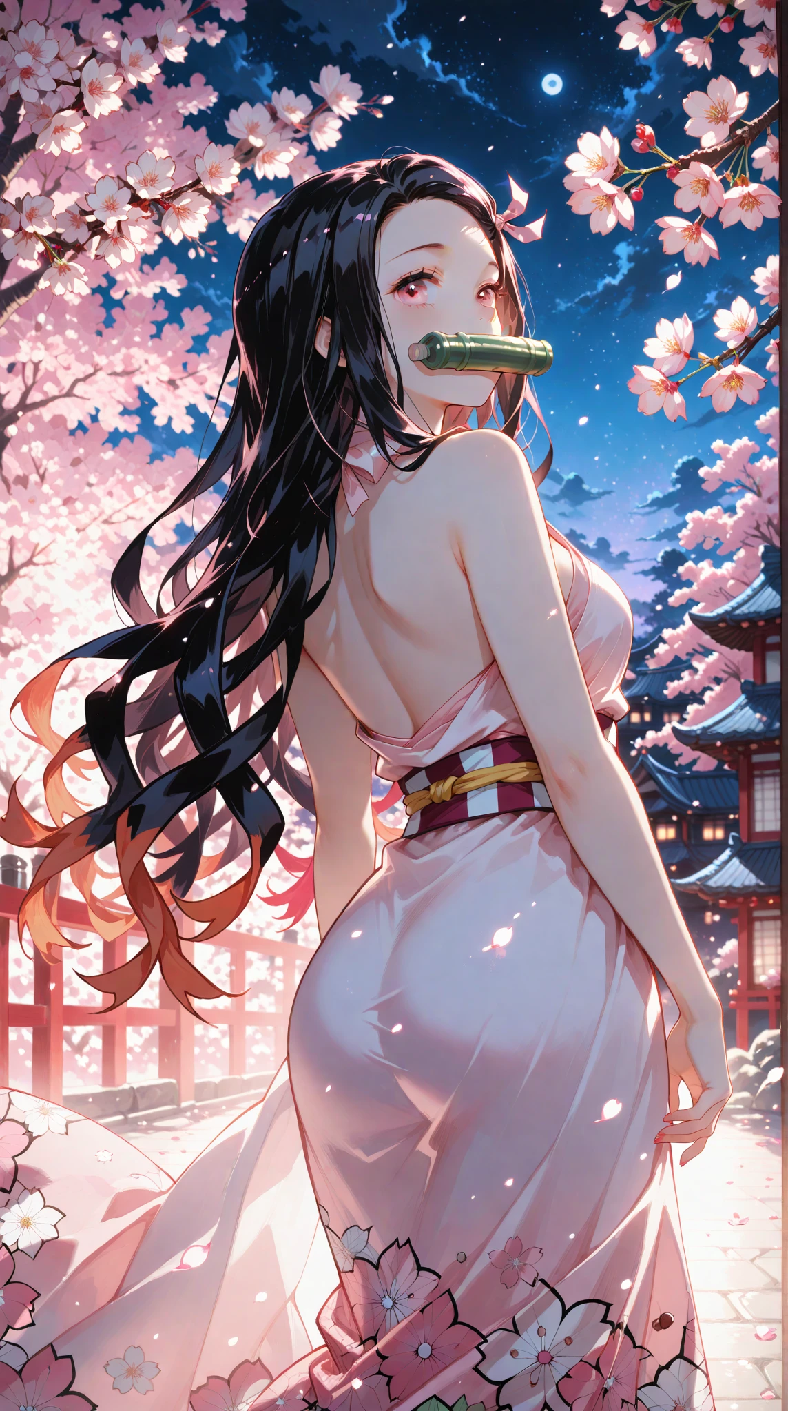 Amazing Chitanda, There is only one beautiful girl，Purple Eyes, Black Hair, Very red face，Very white skin，Glowing skin，Skin as delicate as porcelain，Naturally straight hair, Straight bangs，Extremely refined，Open lips，Long flowing hair，Beautiful Girl, Like a dream，Slim，Slim waist，Soft, (Sensual), (Kawaii), Dream quality，Beautiful big breasts，Sheer loose dress，Areola，Completely naked，Lower edge of breast，White gloves，Flower decoration，Deep V neckline，Loose neckline，White lace-up，Wide neckline，In school，The wind blows the hair，Place your hands on your inner thighs，Thighs clamp hands，Wet skin，Sweaty and sweaty，Sweating all over，it is raining，Next to the cherry blossom trees，Back to，Lean over，Hips，Side body，Gluteal groove，Completely naked的臀部，Bare back，Completely naked的背部，Light transmission，（no pants），nopan，pussy juice，Bare shoulders，There are no shoulder straps，Bare neck，Exposed collarbone，Exposing breasts，Exposing breasts侧面，Exposing breasts下面，Show your waist，Show your buttocks，Show your thighs，Exposing the groin，（No pants），extremely shy，Ultra-high resolution, (masterpiece:1.2, best quality), (Delicate and beautiful eyes: 1.2), (Beautiful and delicate face)