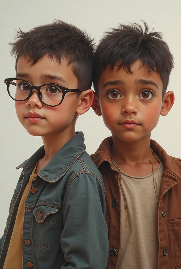 BOYS Russian children with 10 years, loiro cabelos compridos, PORTRAIT, OCULOS ESCUROS JAQUETA PRETA E ROUPA PRETA, FUNDO AMARELO.