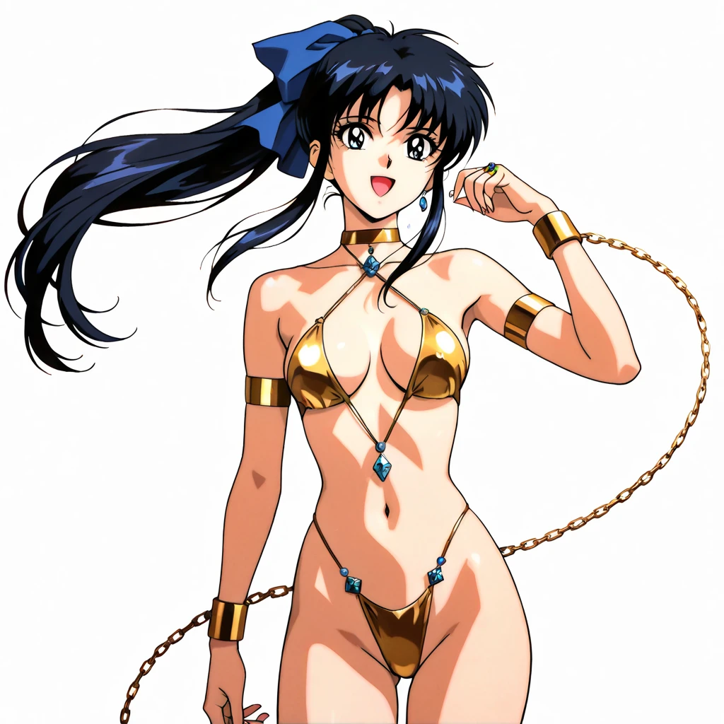 score_9, score_8_up, score_7_up, source_anime,masterpiece,best quality,highres,absurdres,official art,official style,source_anime,anime screencap,anime coloring,megami magazine,anime,animated,explicit,boa_hancock,long hair, black hair, earrings, large breasts, ,((areola slip)), ((Areola)),((nipple)), long hair, looking at viewer, Laege breasts, navel, o-ring, Standing, (White Seethrough swimsuit:1.3), ((focus on pussy)), from pussy