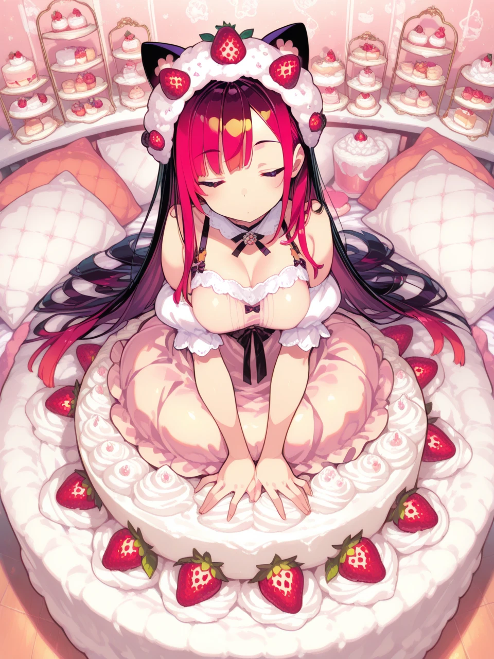 Prime of the female body、Whipped cream、fruits、Pussy_perfection
