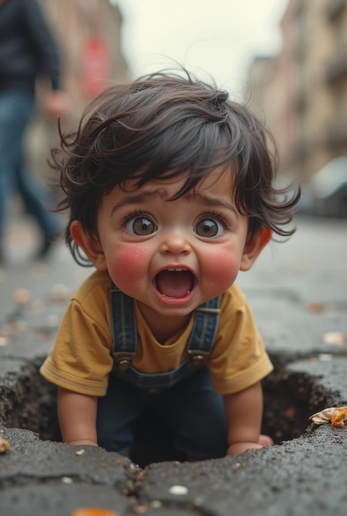 little boy, thrilled, Delicate faces, Little boy eating hamburgers, Exaggerate open your mouth, The expression of wanting to eat, Rich expressions, blind box toy style, depth of field, motion blur, 135mm, first-person view, high detail, American propaganda poster, Fujicolor, rococo style, UHD, super detail, high details, highres, 8k, best quality, highres