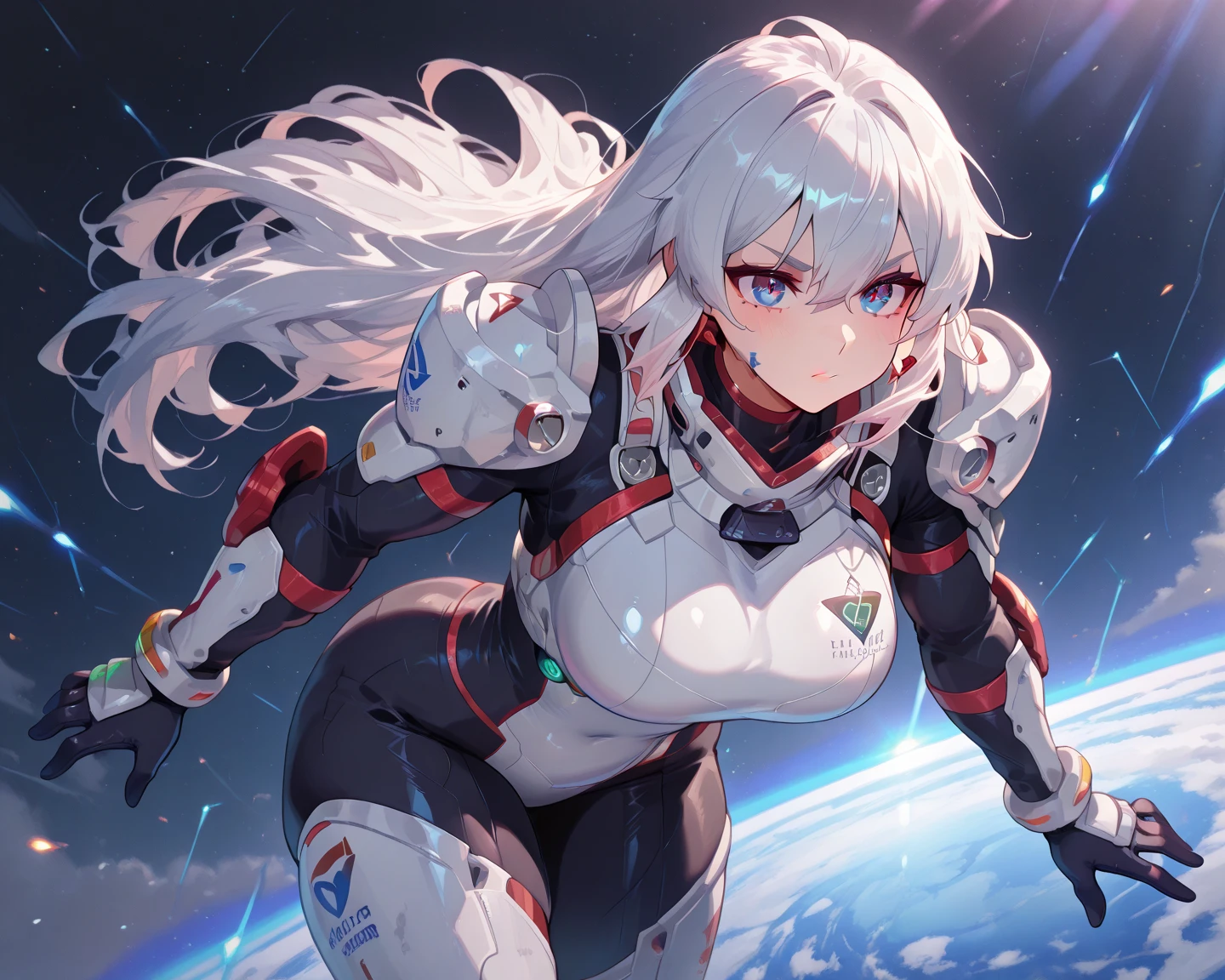 score_9, score_8_up, score_7_up, score_6_up, score_5_up, score_4_up, rating_questionable, rating_explicit, nsfw, /BREAK/ petite body, girl 18 years old, (pointy ears:0.8), long hair, (white hair), red garnet colored eyes, big fake breasts, up body, helmet ,space suit, /BREAK/ dramatic angle, unique perspective, unique angle, epiCRealism, hyper detailed, ultra detailed, hight resolution textures, masterpiece, best quality, 32K UHD, space_space,