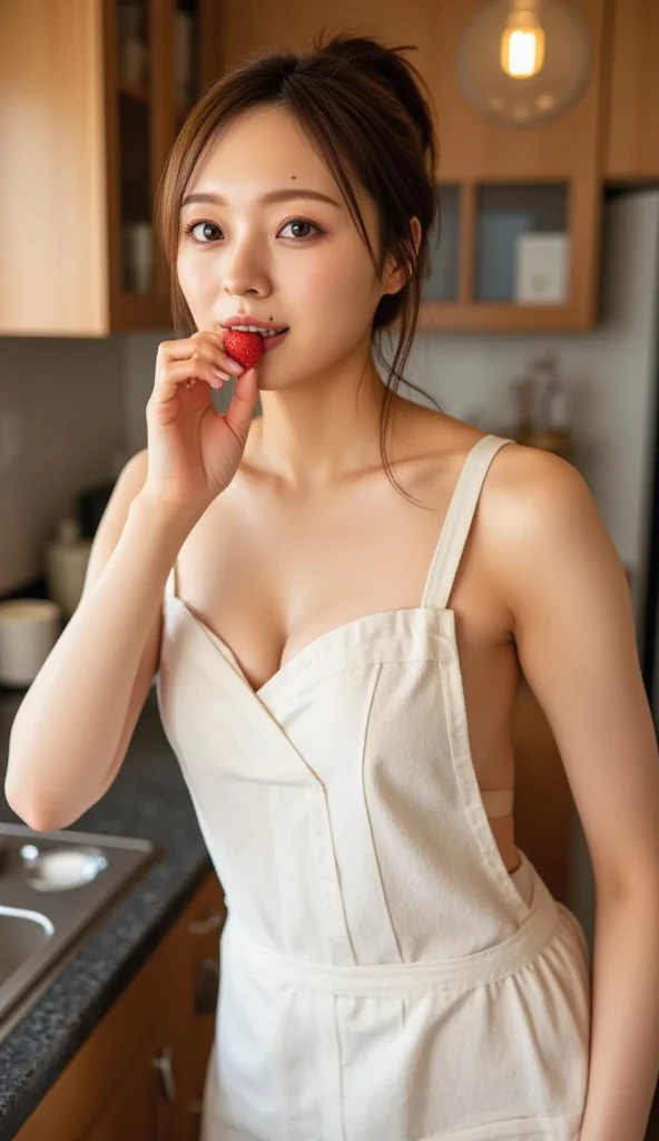 A woman in a white top and a watermelon in the kitchen,Woman with a healthy and plump figure,Showing the soft curves unique to women,Every movement reveals the natural beauty of plumpness and enchanting style,in the kitchen,Real life girl,Popularity,Korean Girl,in the kitchen,Photos of slim girls,cooking,Sexy Girls,Hyper-realistic food pictures,Realistic young gravure idol,Popularity的内容,8K,photograph
