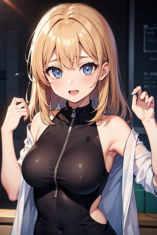 (masutepiece:1.3), High resolution, ultra-detailliert, the Extremely Detailed CG Unity 8K Wallpapers, Realistic, Photorealsitic, Raw photo, beautifull detailed face, pale skin, realistic glistening skin, Detailed Cloth Texture, detailed hair texture, Perfect body, Beautiful face, acurate, Anatomically correct, Highly detailed face and skin texture, Natural neck length, (Beautiful hands), (Fair skin:1.2), Sweaty skin:1.2, thin legs, Thin feet, Sexy thighs,
BREAK,
Detailed eyes, symmetrical eye, Light brown eyes, Double eyelids, Thin eyebrows, (Glossy lips:1.4), ((Pretty smile:1.2)), (blush:1.2),
BREAK,
(a very pretty girl:1.3), (Wearing a neon colored micro bikini:1.2), (Wearing a long-knit cardigan:1.2),
(Large breasts, cleavage:1.1), (firm breasts, nice shaped breasts, Slender figure:1.2), Firm abs,
(Dark blonde hair, Wavy Hair, Medium Long Hair:1.2), ((asymmetrical bangs:1.2)), (upperbody shot:1.2), (Looking at Viewer:1.2),Angle from above、POV,
BREAK,
((Woman Inviting Man:1.2)), (Super erotic night room:1.2),
BREAK,
((Blue Neon Light:1.3)),the pose、doorway,A MILF