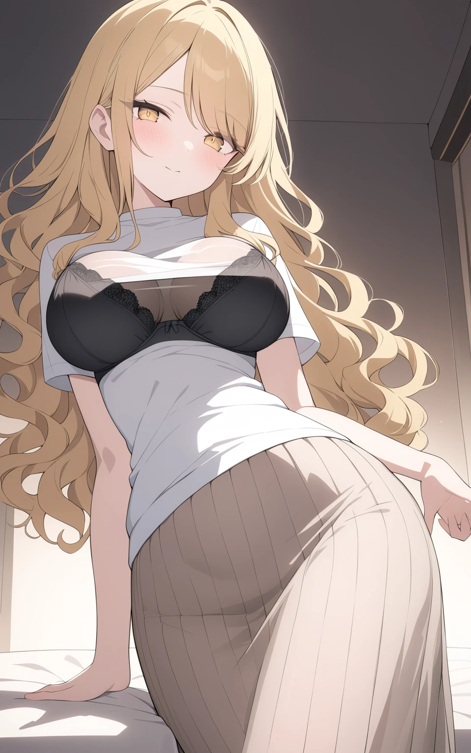 High resolution、4K quality、Highest quality、sister、Female college student、Glamorous Body、The gesture of taking off clothes、Observed Perspective、My brother is looking into my room..、bra、pantiesが床に落ちている、黒のpanties、panties、used underwear、シミ付きpanties、Scattered underwear、panties単体、Laundry basket、strip、Underwear is scattered、Underwear is scattered、床一面たくさんのpanties、Very small room、Undressing scene、Browsing Caution