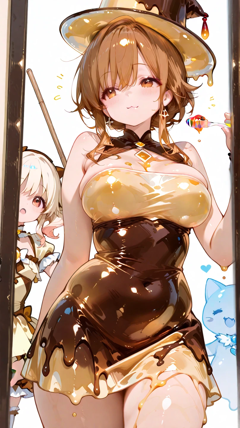 Masterpiece、Highest quality、Highest quality, (long and thin legs, shoes:1.2), Arm behind wrist, squat、Spread your legs、1 girl, (smile、Open your mouth大笑い:1.2), Cute eyes, (Detailed face:1.3)、Open your mouth, The whole face turns red, alone, Oversized breasts, Big and ample breasts, (Straight bangs, bowl cut:1.2), White maid outfit、(Bust only micro bikini)、Side bust、Underbust、belly button、Walking through the mansion'corridor、nsfw、shoes下