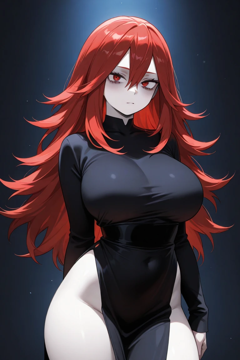 Angry little sexy girl robot Japanese animation miniskirt hair arms and leg thigh