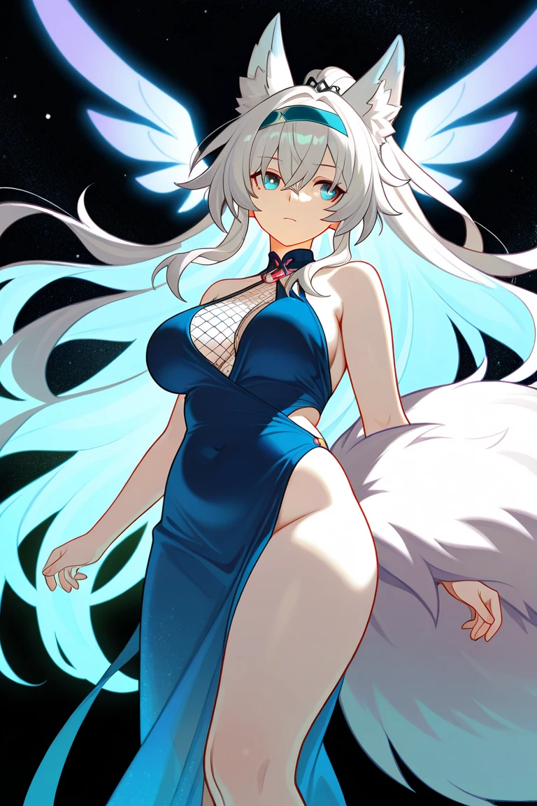 great quality ++ Extremely detailed high resolutionolution, very aesthetic, expressive eyes, (((Perfect face))), (((face symmetrical))), ((good ???????)), (((perfect hands))), (((8k))), UHD, hd wallpaper, (((detailed high cal, (((((1girl)))))), only, Masterpiece, The best quality, high resolution, Highly detailed, (illustration), Beautiful detailed eyes, ((((full body))), (((solo))), (((((koyan-la1))))), (((smiling))), (((fusion))), (((agglutination))), (((Combination))), (((((White hair))))), (((blue eyes))), (((ponytail))), (((white dress))), (((jewelry))), (((necklace))), (((earrings))), only, jaeces, earrings, long hair, parody, (((scar))), (((scar ocular))), (((hair ornament))), (((office background))), (((hand on hip))), (((strolling))), Side ponytail, scar en la cara, Upper part of the body, (((fox tail))), (((fox ears))), (((tiara))), (((jewelry))), (((earrings))), (((neckline trimming))),
