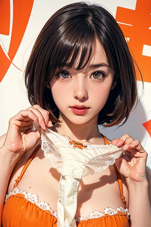(Bob Cut Hair:1.2),1 person,Japanese,21 years old,(Small breasts:1.3),(Highest quality,masterpiece:1.3,Ultra-high resolution,),(Very detailedな,Caustics),(Realistic:1.4,RAW shooting,)Ultra-Realistic Capture,Very detailed,High resolution 16K human skin closeup。 Natural skin texture、,pores、、It needs to be detailed enough to be easily identifiable。 Skin tone is even and healthy looking。 Use natural light and color, Happy expression, Looking into the camera, Perfect dynamic composition, indoor、Cleavage、Black choker、Leaning against the wall、Raise your hand、Open your mouth a little、Armpits、freckles、Round Glasses、((topless))、sheer、erect nipples、Small areola