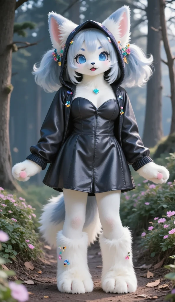 <lora:murata_range-lora:0.8> a happy cat girl, fog and mist, white hair, braided side bangs, erotic pose, super cute glossy shiny fluffy, red leather skirt and bustier, soft fur <lora:avogadoWithARifle_v10:0.4>, fantasy, magical