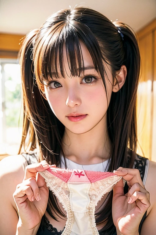 17-year-old girl、whole body、(Green underwear、Lace ornament、Small ribbon)、Spread your legs、Small breasts、(smile、Perfect white teeth)、bangs、Long Hair、(Multicolored Hair、Rainbow Hair、Smooth Hair)、Particles of light、Space Background、Slim body、RAW Photos, (Highest quality、masterpiece、Realistic photo:1.2)、(Realistic:1.4)、Dramatic lighting、Bright lighting、Pastel Color Palette、Super detailed、Realistic skin texture、Beautiful eyes in every detail、Brown eyes、(Detailed Background:1.2)、