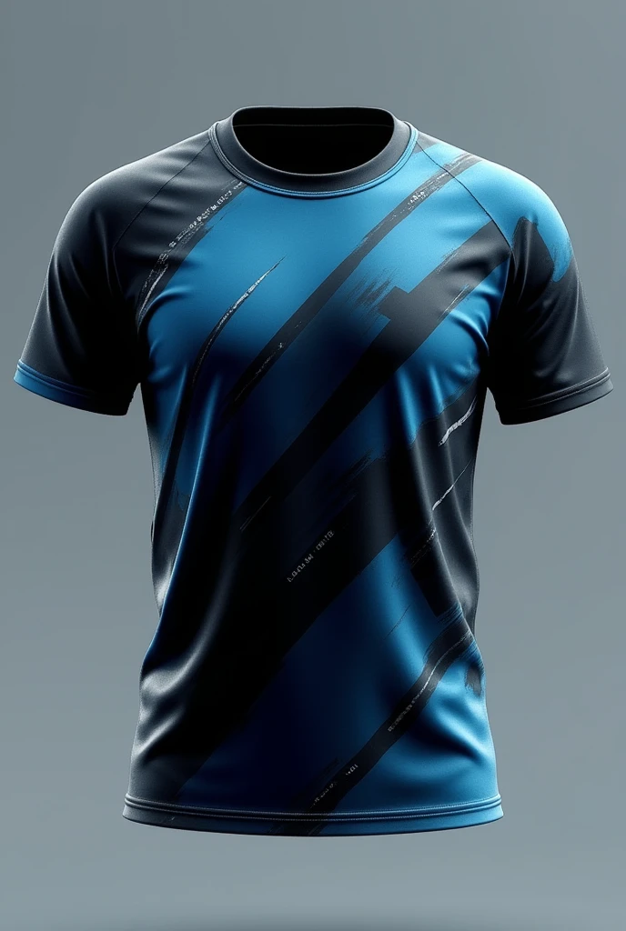 8 Volleyball shirts with different designs in black and blue