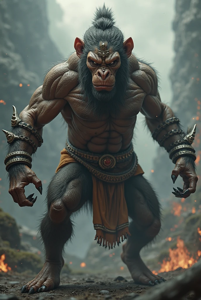 Lord Hanuman. Background blur