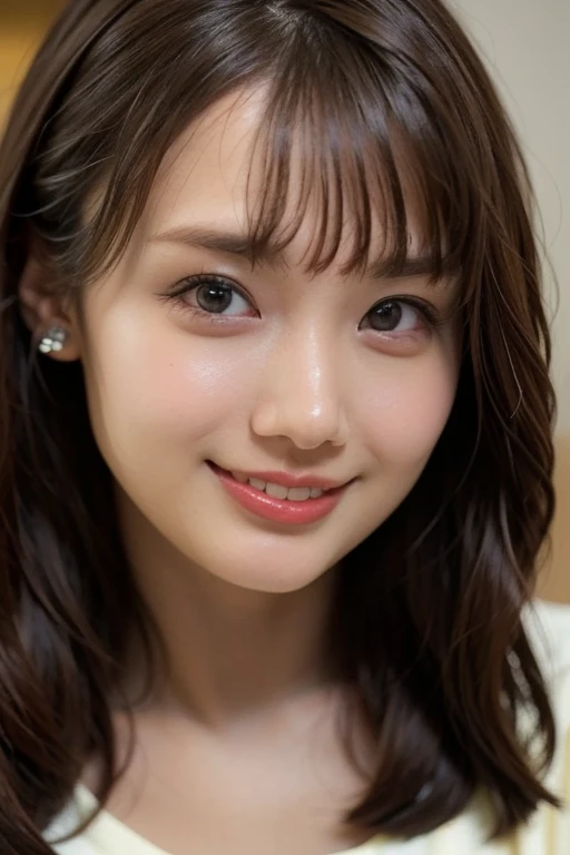 (Highest quality、、32k、Masseter muscle area、Hmph:1.2)、profile、(Slim figure:1.2)、(Lips) 、18-year-old、Smiling with teeth showing、Earrings、huge 、double eyelid、Glowing Skin、Realistic Layer、Beautiful Face、(Laughter:1.3)、squat、(From above:1.2)、(Close-up:1.4)、Blurred Background、(Front Focus)、(dark: 1.6)、Fantasy art、Photorealistic、Professional Lighting、Highly detailed face、Award-winning、Deep Shadow、Cabbage patch