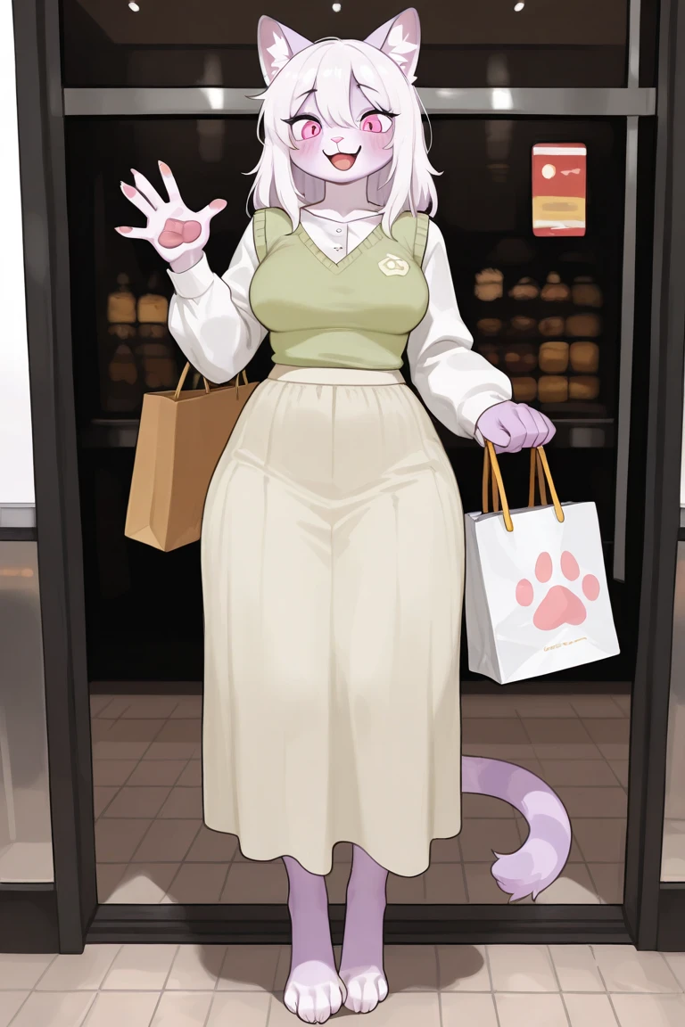 toriel, lowleg panties, spread legs, sitting, dress, in the store, cameltoe