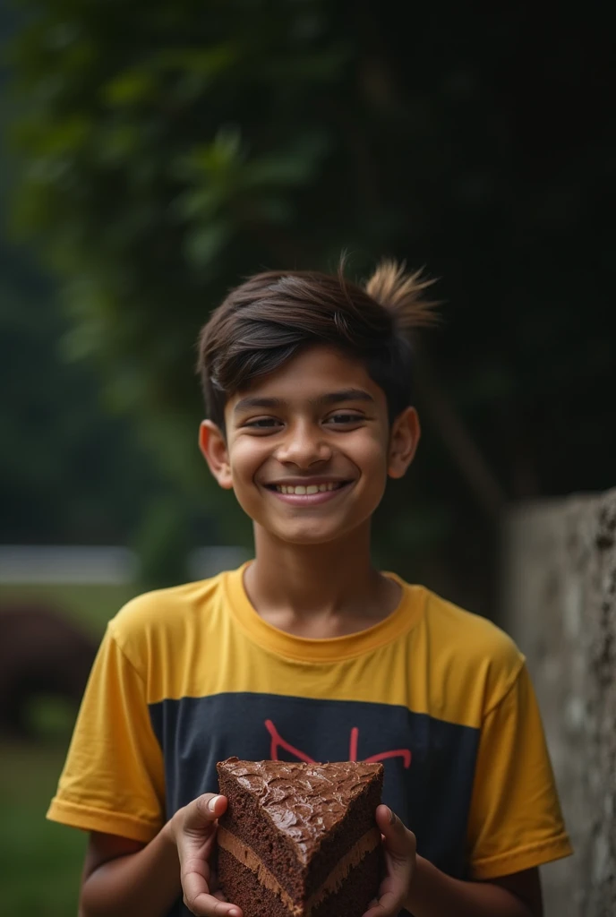 a 22 year old indian boy wearing plain pink woollen tshirt facing towards camera , no beard, black hair ,plain green backgroung, photo clicked by iphone 15pro