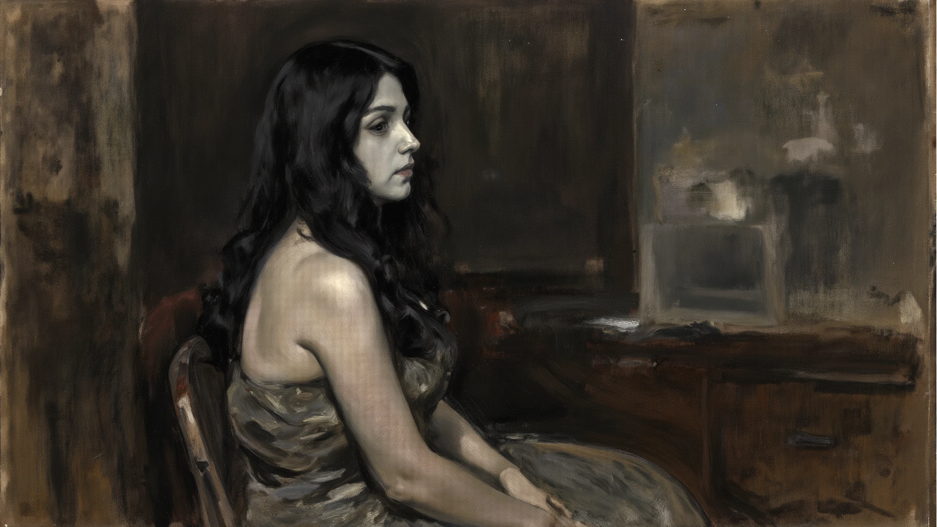 (best quality,4k,8k,highres,masterpiece:1.2),ultra-detailed,(realistic,photorealistic,photo-realistic:1.37),a crazy woman in a chair,portraits,dramatic lighting,intense colors,large chair,crazy expression,disheveled hair,fierce gaze,chaotic background,distorted perspective,bright colors,abstract elements,brush strokes,high contrast,emotional intensity,wild atmosphere,dynamic composition,dark shadows,uneven textures,expressive lines,limbs in exaggerated poses,striking facial features,angular shapes,impressionistic style,unsettling vibe,energetic brushwork,mesmerizing gaze,unleashed creativity,vibrant palette,haunting presence,surreal elements,uninhibited emotions,hypnotic intensity,ethereal beauty,unconventional angles