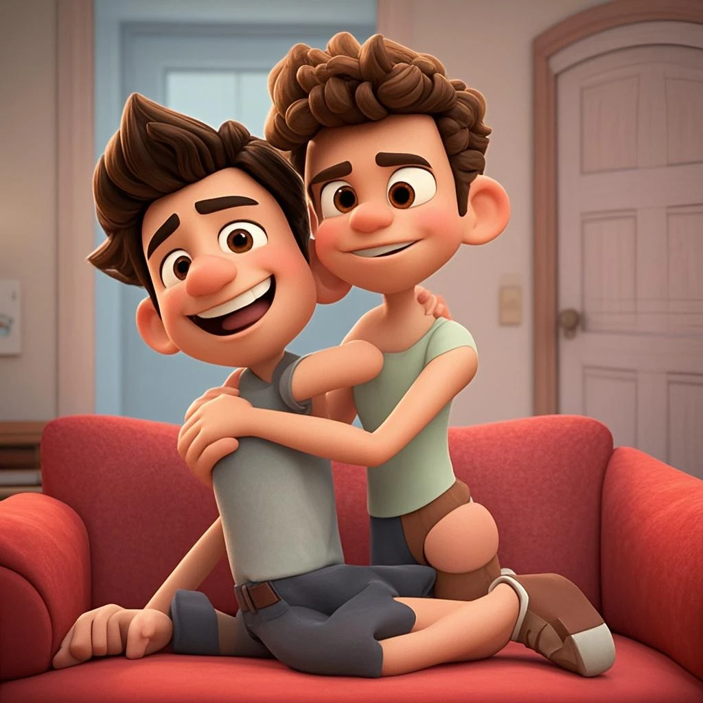 niños desnudos con su hermano mayor en una habitación erótica fucking, fucking, sex, beautiful, homosexuals, beautiful, elegant, excited boy masturbating and gets so excited that semen comes out, rico, delicious, pene normal, no furry, crisp quality, The best quality, very well detailed, without errors