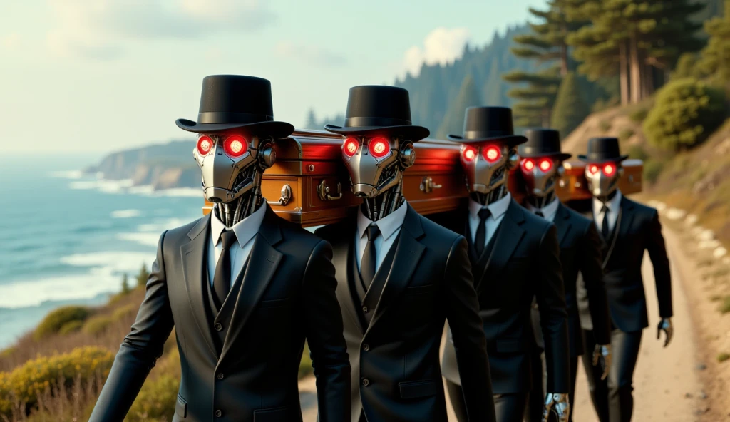 three men in gas masks and top hats holding guns, cinematic effects vfx, plague mask, desert photography, mcu photograph, film still from an cartoon, collodion photography, group portraits, 2013, year 1 9 0 0, 1080s, steamcommunity, 5d mk2, apocaliptic contamination, thomas edgar stevens, '20