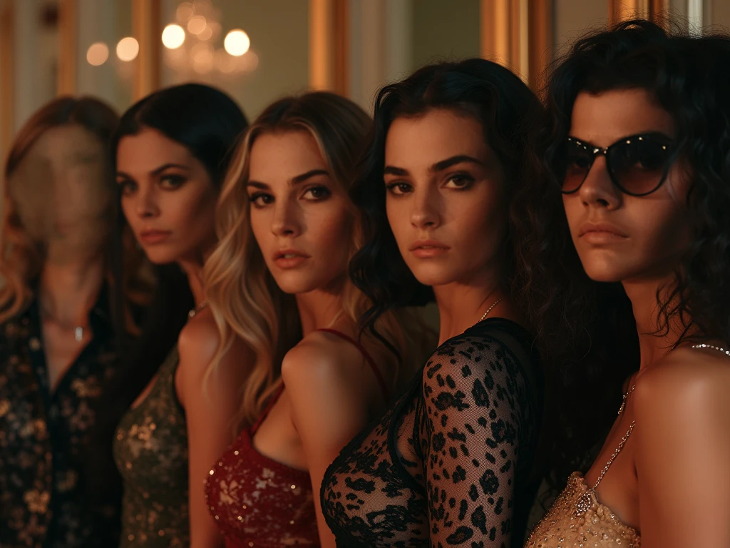 (Ein Foto von 10 Frauen am Pool), (Hayley Williams), (Emma Roberts), (Cara Delevingne), (Liya Kebede), (Adriana Lima), (Ruby Rose), (Zoe Saldana), (Jenna Ortega), (Emma Roberts), (Freida Pinto)