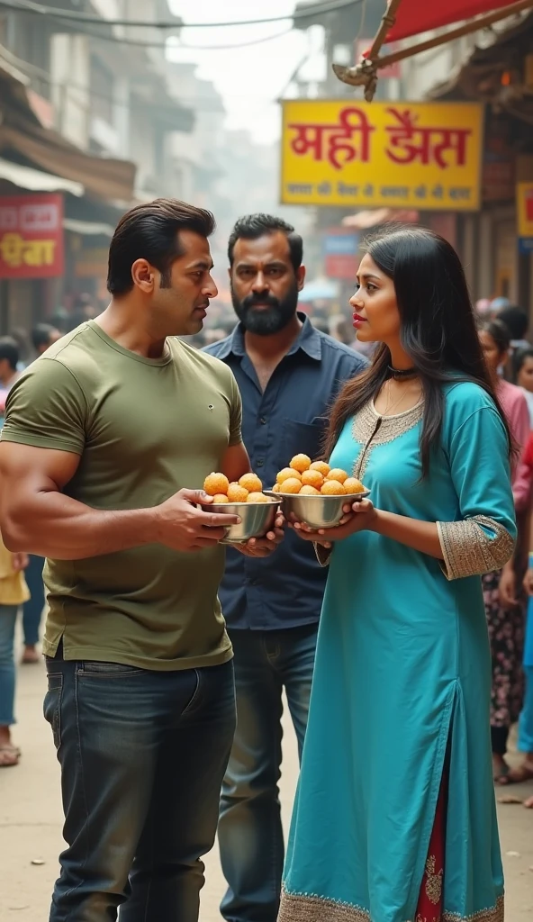Translate text with your camera
Mithun Chakraborty and Srabanti are buying vegetables in the market
