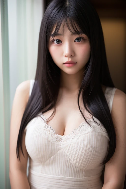 (raw photo: 1.2), ((photorealistic: 1.4)), best quality, masterpiece, illustration, extremely delicate and beautiful, extremely detailed, CG, unit, 8k wallpaper, amazing, fine details, masterpiece, best quality, official art, 8k drive wallpaper CG extremely detailed, absurd, incredibly absurd, huge file size, ultra-detailed, high resolution, extremely detailed, beautiful detailed girl, extremely detailed eyes and face, beautiful and detailed eyes, light on the face, cinematic lighting, (( from below)), full body, wavy hair, transparent, cute breasts, ((((((sexy))))), ((((((dress less))))), no bottom, (( ((white skin))))), big eyes, smile, Chinese schoolgirl,((((black hair))),bed:5,no text