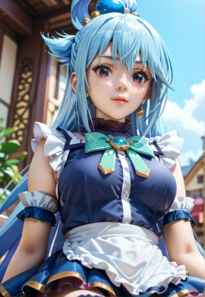 anime character dressed in blue and white dress with blue hair, artoria pendragon, fate / stay night, anime style like fate/stay night, fate stay night, fate grand order, visual novel sprite, female protagonist 👀 :8, fate zero, fate/zero, ufotable art style, beatrice blue, cushart krenz key art feminine